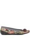 Dove Nuotano Gli Squali Becky Ballerina Shoes In Neutrals