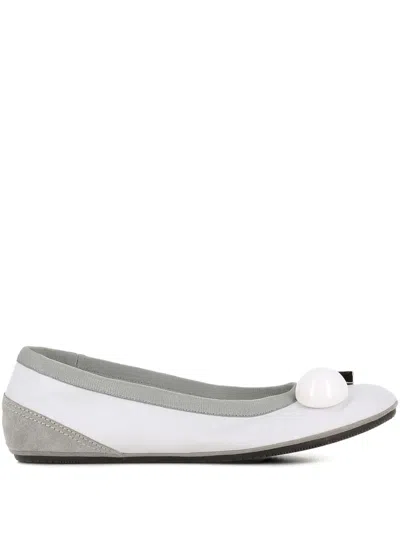 Dove Nuotano Gli Squali Becky Ballerina Shoes In White