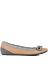 Dove Nuotano Gli Squali Becky Ballet Flats In Neutral