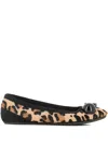 Dove Nuotano Gli Squali Becky Ballet Flats In Neutral