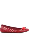 Dove Nuotano Gli Squali Becky Ballet Flats In Red
