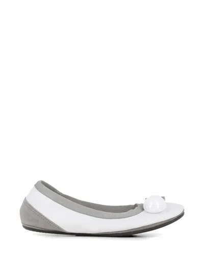Dove Nuotano Gli Squali Becky Ballet Flats In White