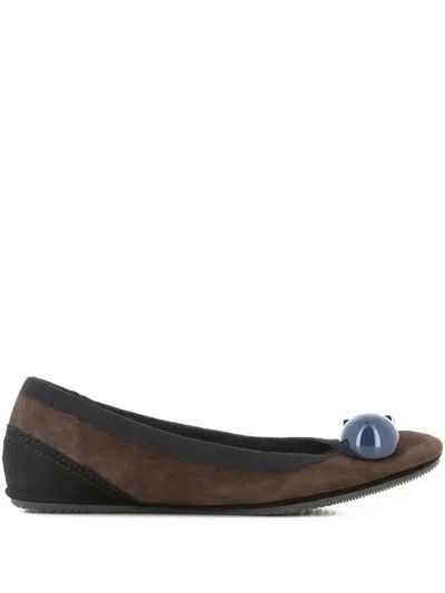 Dove Nuotano Gli Squali Becky Embellishment Ballet Flats In Animal Print