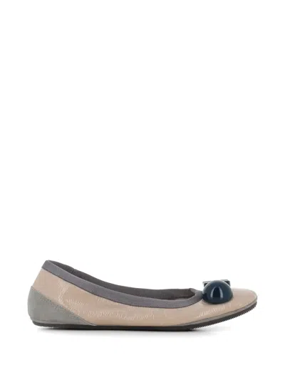 Dove Nuotano Gli Squali Geometric-detail Ballet Flats In Neutral