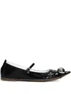 Dove Nuotano Gli Squali Patent Leather Ballet Flats