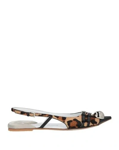 Dove Nuotano Gli Squali Woman Ballet Flats Beige Size 6 Leather In Brown
