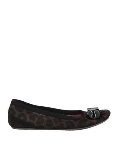 Dove Nuotano Gli Squali Woman Ballet Flats Dark Brown Size 7.5 Leather