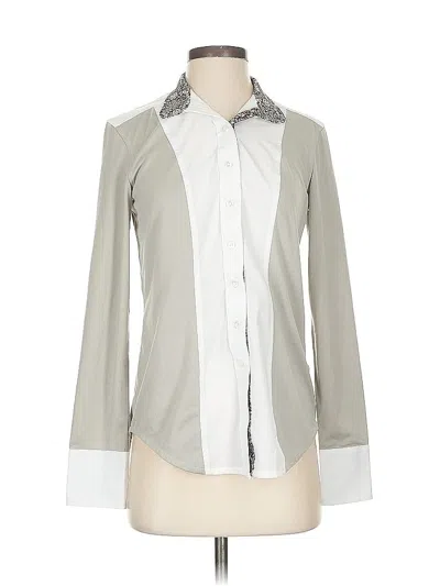 Pre-owned Dover® Long Sleeve Blouse In Silver