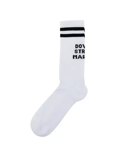 Dover Street Market X Kei Ninomiya Striped Socks In White