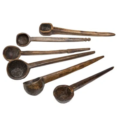 Dovetail Furniture 6-piece Wood Cooking Spoon Set In Brown