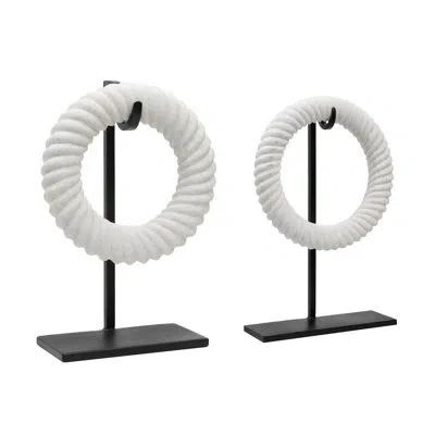 Dovetail Furniture Armenta Decorative Object In White