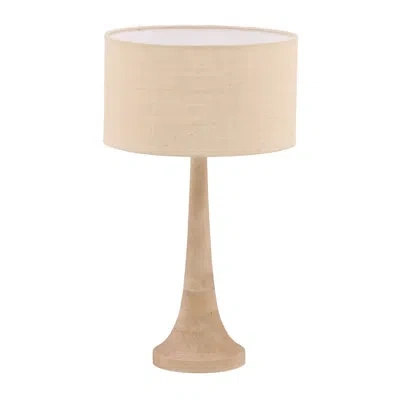 Dovetail Furniture Charlene Solid Wood Table Lamp In Brown;tan