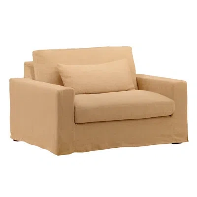 Dovetail Furniture Dixie Chair And A Half Upholstered Armchair In Wheat