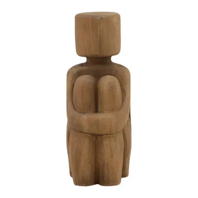 Dovetail Furniture Gerard Suar Hardwood Figurine In Brown