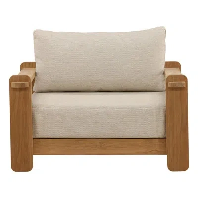 Dovetail Furniture Klara Outdoor Sofa Chair Taupe In Natural