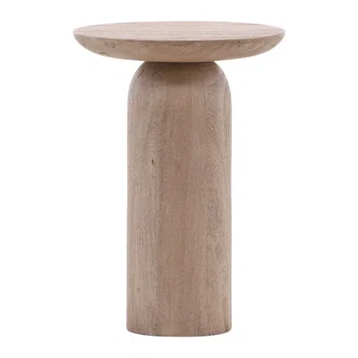 Dovetail Furniture Lorin Acacia Wood End Table In Brown,tan,natural Wood