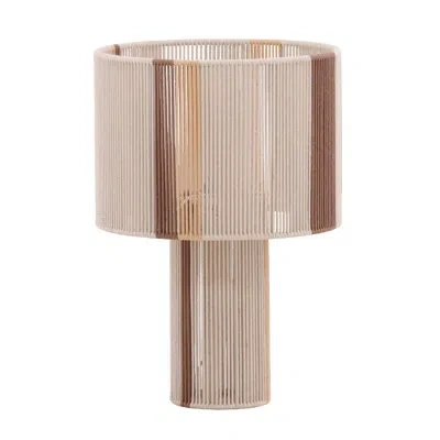 Dovetail Furniture Raelle Iron Table Lamp In Brown;beige;tan