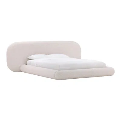 Dovetail Furniture Ringo Upholstered Platform Bed, Kaia Snow
