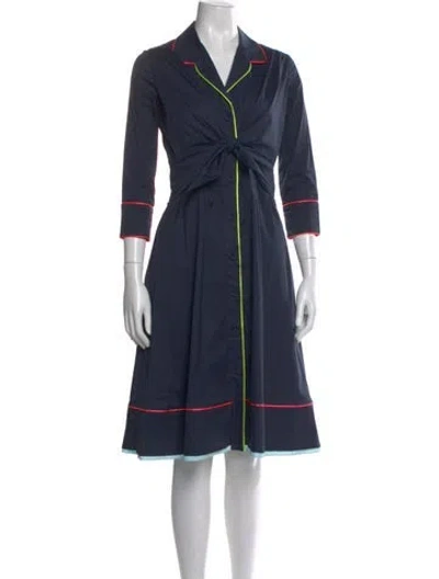 Pre-owned Dovima Paris Knee-length Dress In Blue