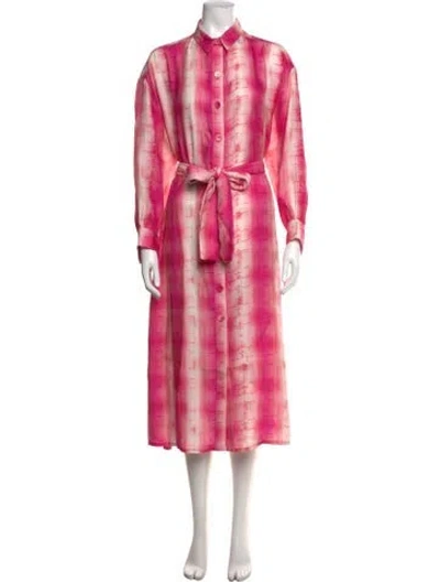 Pre-owned Dovima Paris Printed Long Dress In Pink