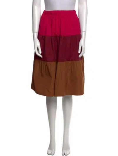 Pre-owned Dovima Paris Ruffle Embellishment Knee-length Skirt In Pink