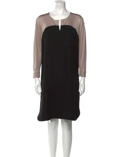 Pre-owned Dovima Paris Silk Knee-length Dress