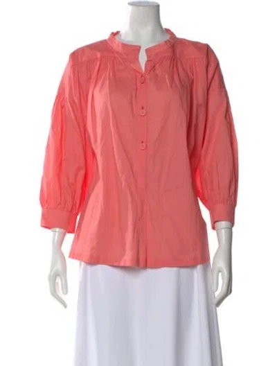 Pre-owned Dovima Paris Three-quarter Sleeve Blouse In Pink