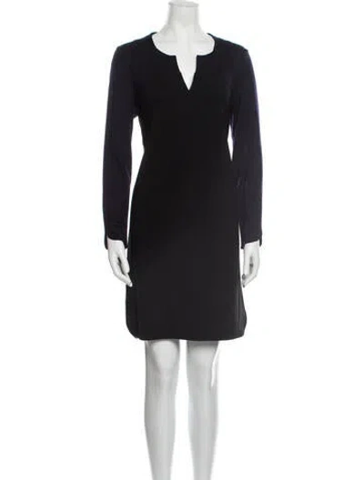 Pre-owned Dovima Paris V-neck Mini Dress In Blue