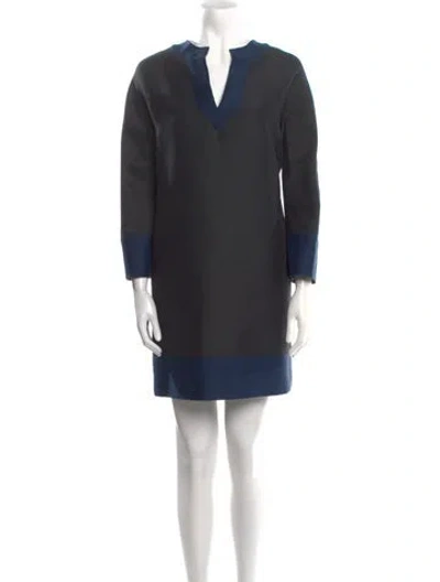 Pre-owned Dovima Paris V-neck Mini Dress In Multi