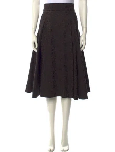 Pre-owned Dovima Paris Wool Midi Length Skirt In Black