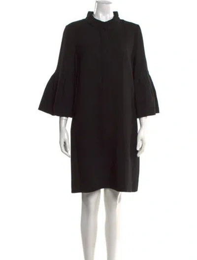 Pre-owned Dovima Paris Wool Mini Dress In Black