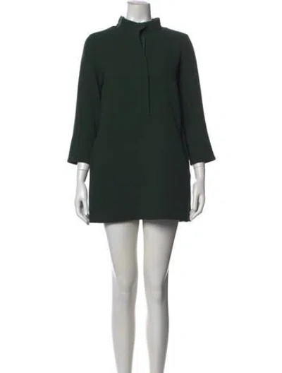 Pre-owned Dovima Paris Wool Mini Dress In Green
