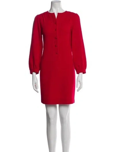 Pre-owned Dovima Paris Wool Mini Dress In Red
