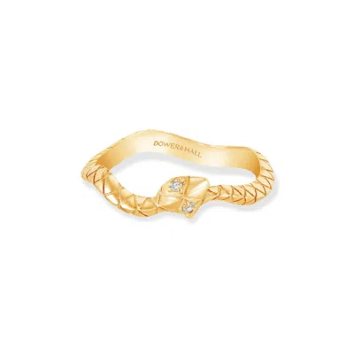 Dower & Hall 14k Fearless Snake Diamond Twinkle Ring In Gold