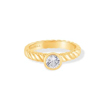 Dower & Hall 14k Lab Grown Diamond Twist Twinkle Ring In White,gold,silver