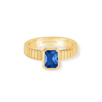 Dower & Hall 14k Lab Grown Sapphire Octagon Twist Twinkle Ring In Gold