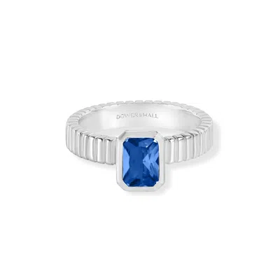 Dower & Hall 14k Lab Grown Sapphire Octagon Twist Twinkle Ring In Metallic