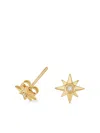 Dower & Hall 14kt Yellow Gold North Star Diamond Earrings In Gold