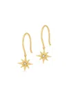 Dower & Hall 14kt Yellow Gold North Star Diamond Earrings In Gold