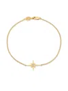 Dower & Hall 14kt Yellow Gold Single North Star Diamond Bracelet In Gold