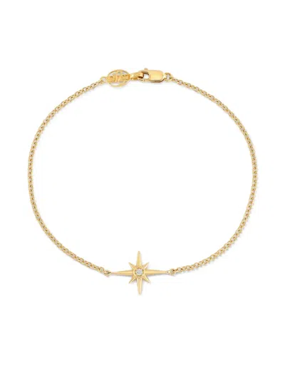 Dower & Hall 14kt Yellow Gold Single North Star Diamond Bracelet