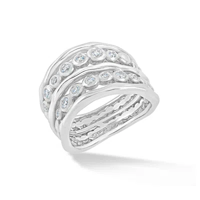 Dower & Hall 18k Diamond Waterfall Ring 0.33ct In Gold,white