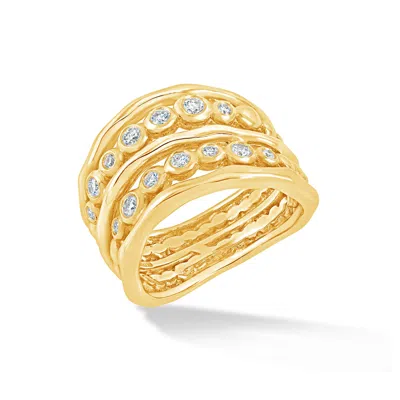 Dower & Hall 18k Diamond Waterfall Ring 0.33ct In Multi