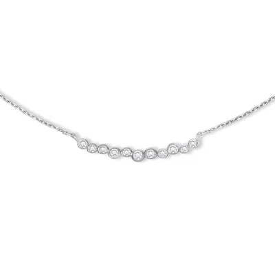Dower & Hall 18k Gold & Diamond Medium Cascade Bar Necklace In Metallic