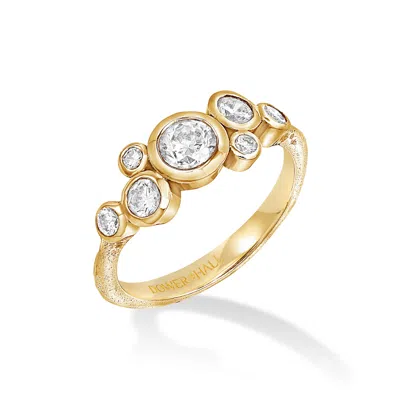 Dower & Hall 18k Gold Diamond Cascade Cluster Ring