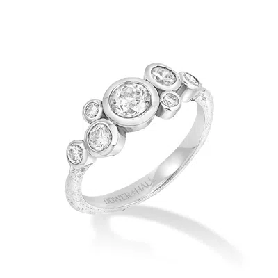 Dower & Hall 18k Gold Diamond Cascade Cluster Ring In Gold,white,silver