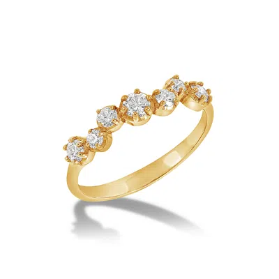 Dower & Hall 18k Gold Diamond Stargazer Ring - 0.46ct