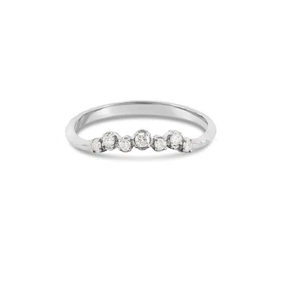Dower & Hall 18k Gold Diamond Stargazer Wraparound Ring In Silver