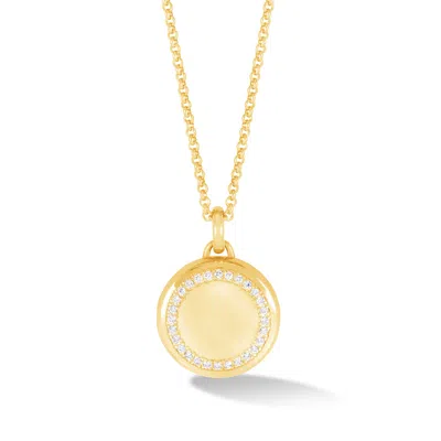 Dower & Hall 18k Round Lumiere Locket With Diamonds In Gold