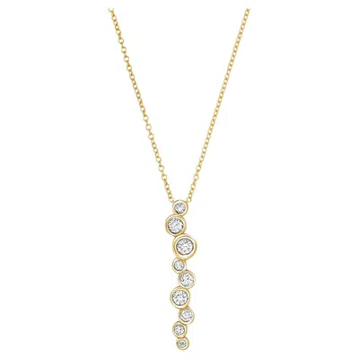 Pre-owned Dower & Hall 18k Yellow Gold & Diamond Long Cascade Pendant